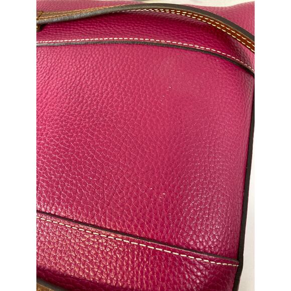 DOONEY & BOURKE MEDIUM SIZE PINK PEBBLED LEATHER SHOULDER BAG - Picture 7 of 16